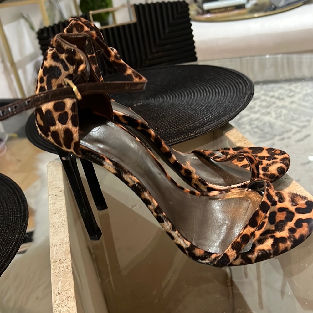 Stuart Weitzman leopard nudistrong stiletto sandal